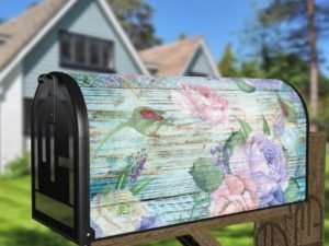 Flowers on Wood Pattern #5 Decorative Curbside Farm Mailbox Cover