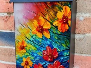 Flowers in the Sunset Colonial Mailbox Cover