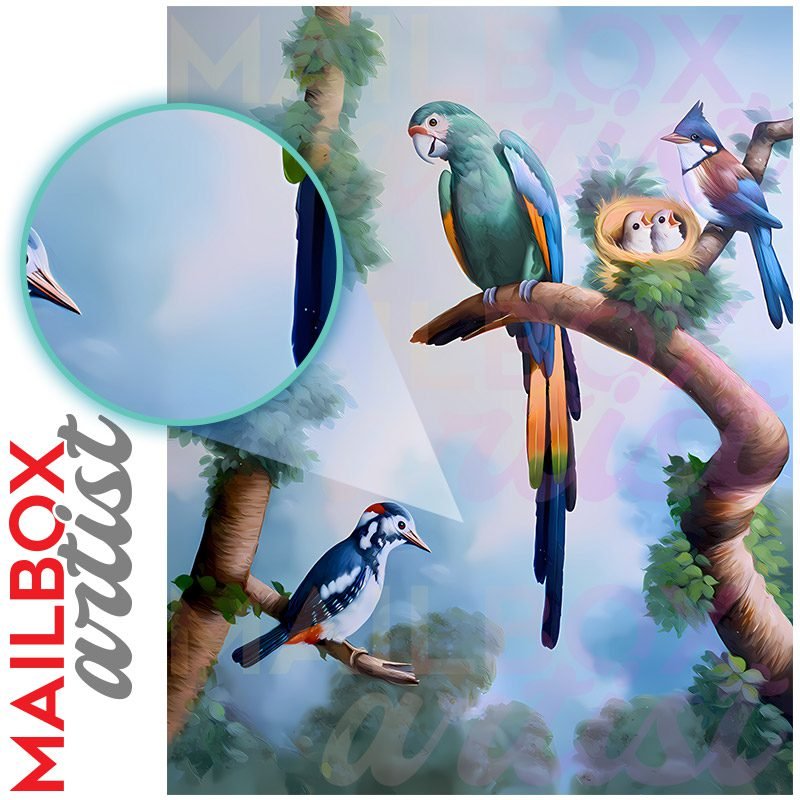 The Tweeting Hour Colonial Mailbox Cover - Image 2