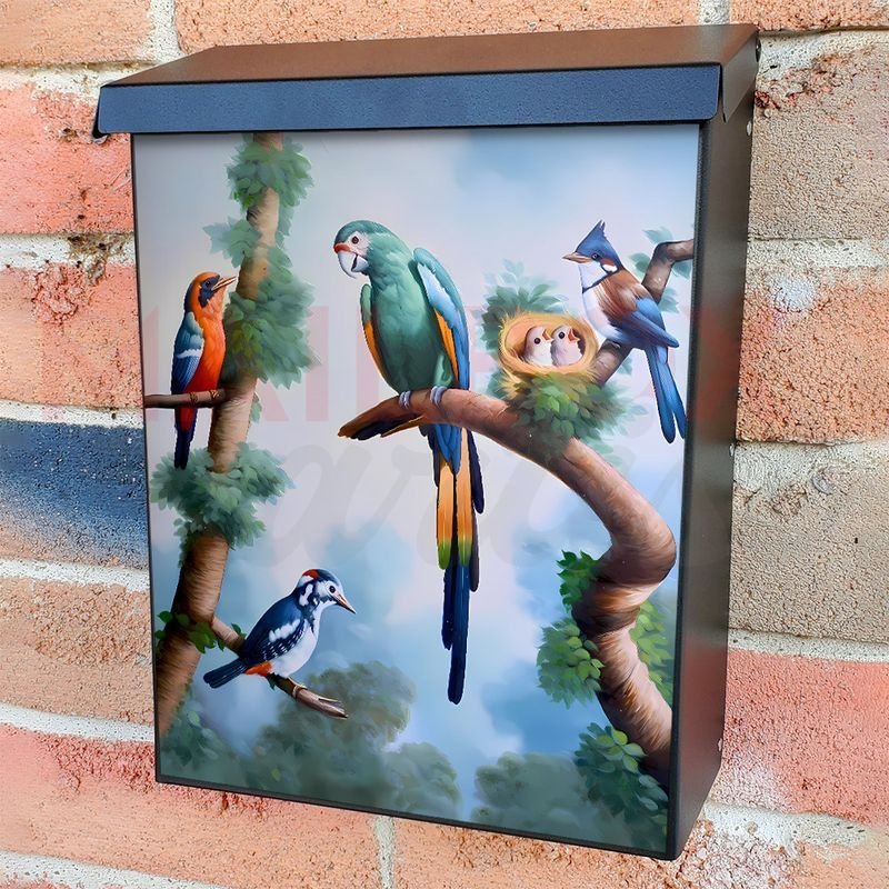 The Tweeting Hour Colonial Mailbox Cover