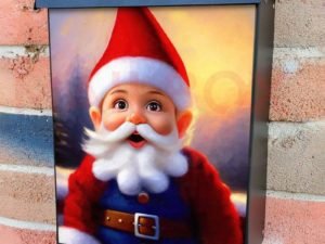 Cute Christmas Gnome #2 Colonial Mailbox Cover