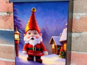 Cute Christmas Gnome #6 Colonial Mailbox Cover