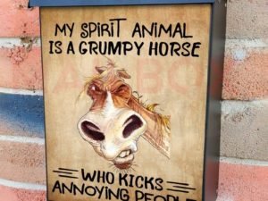 Grumpy Horse Colonial Mailbox Cover
