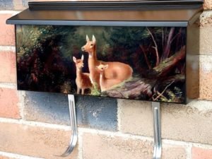 Fawns and Partridges Townhouse Mailbox Cover