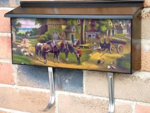 Old Country Farmhouse Townhouse Mailbox Cover