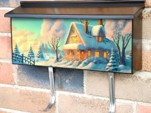 Sunny Winter Morning Townhouse Mailbox Cover