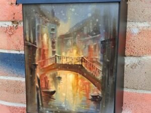 Snowy Evening in Venice Colonial Mailbox Cover