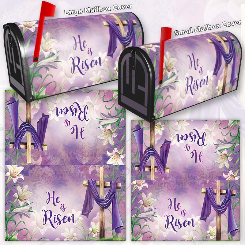 Christian Easter Design with a Cross Decorative Rural Farm Mailbox Cover - Image 3