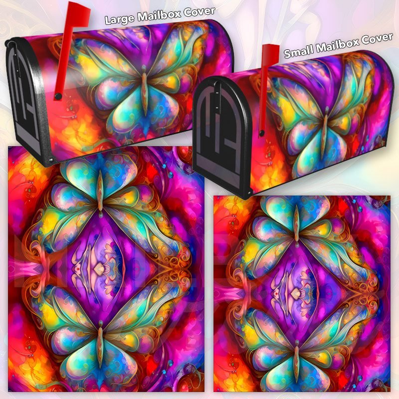 Whimsical Butterfly #2 Decorative Rural Farm Mailbox Cover - Image 3