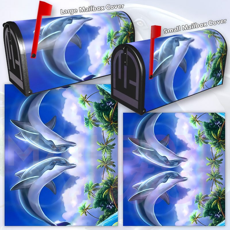 Happy Jumping Dolphin Decorative Rural Farm Mailbox Cover - Image 3