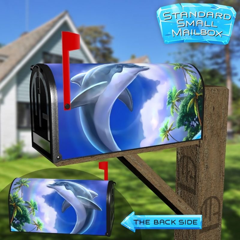 Happy Jumping Dolphin Decorative Rural Farm Mailbox Cover - Image 2