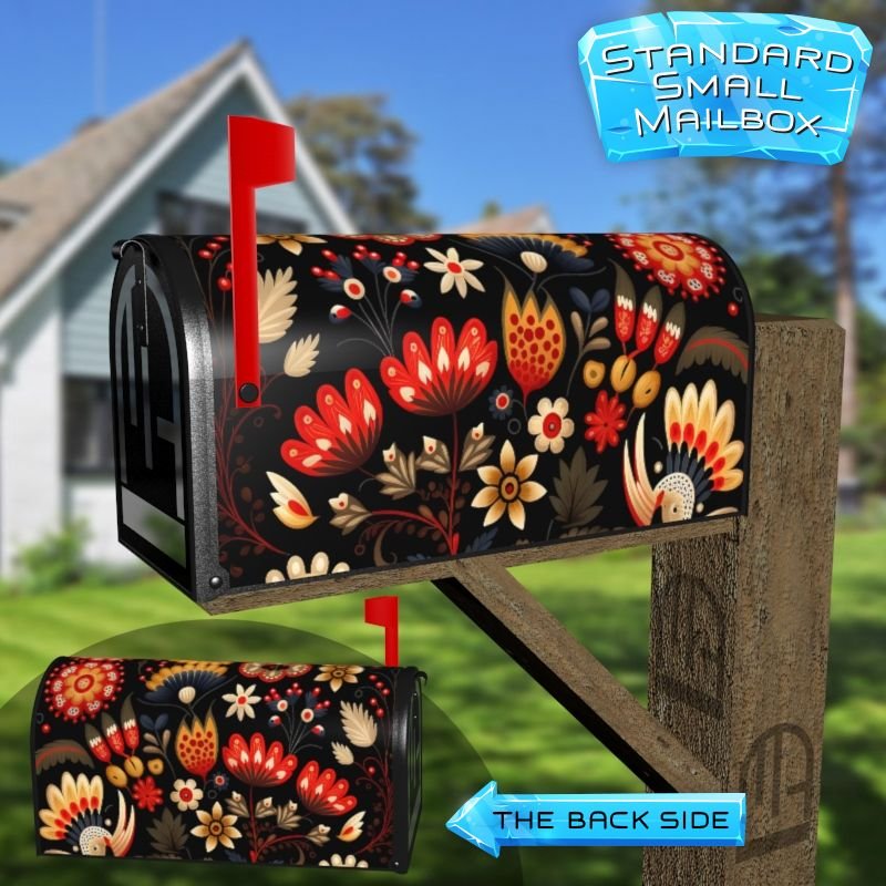 Polish Folklore Design #7 Decorative Rural Farm Mailbox Cover - Image 2