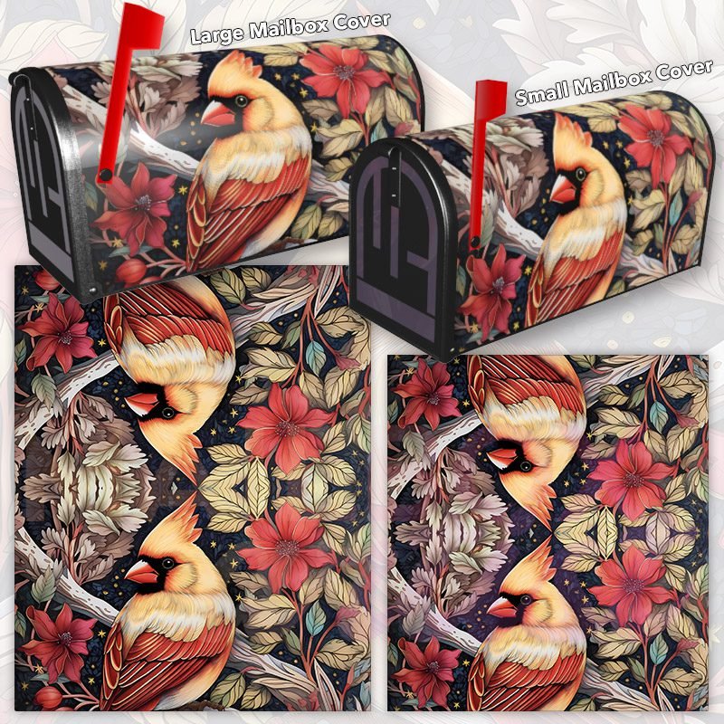 Beautiful Female Cardinal Decorative Rural Farm Mailbox Cover - Image 3