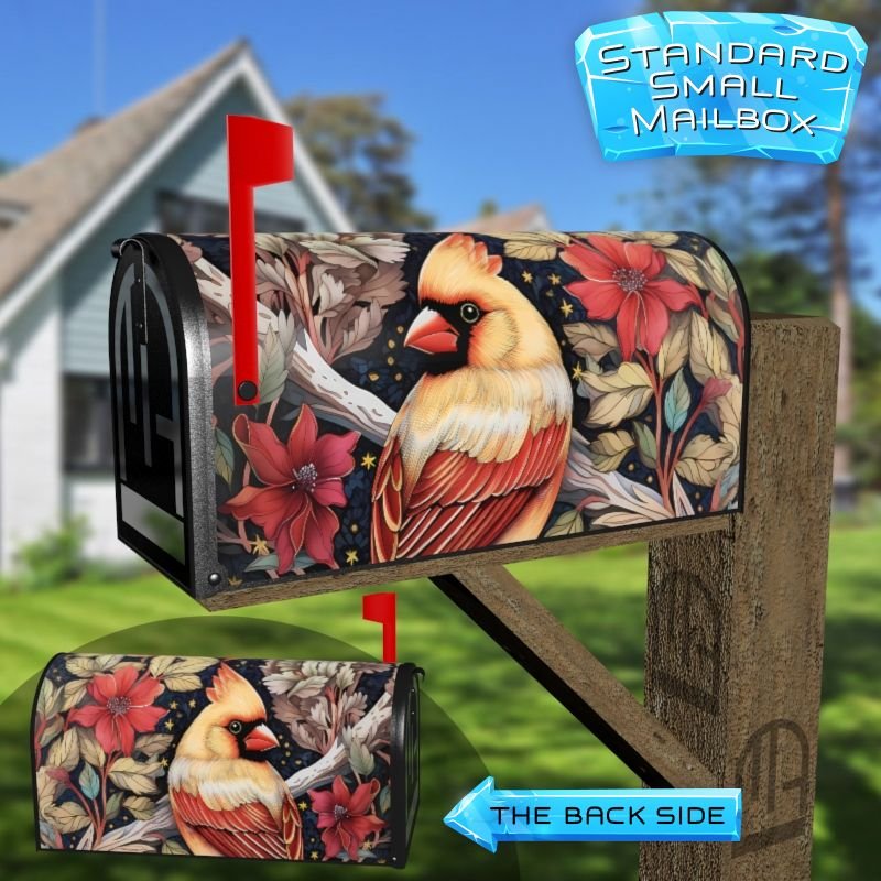 Beautiful Female Cardinal Decorative Rural Farm Mailbox Cover - Image 2