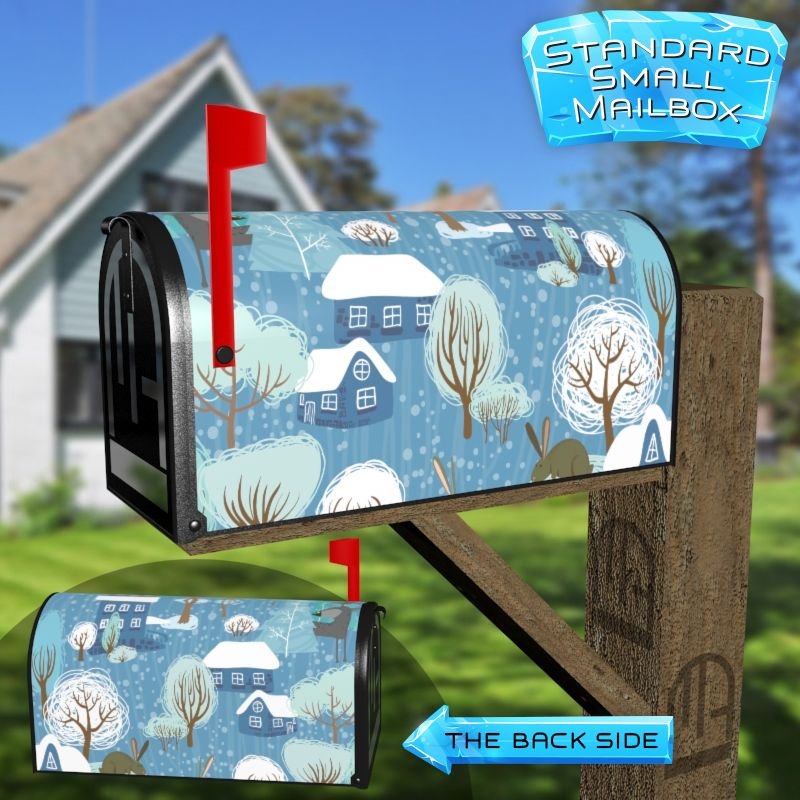 Snowy Little Village Decorative Rural Farm Mailbox Cover - Image 2