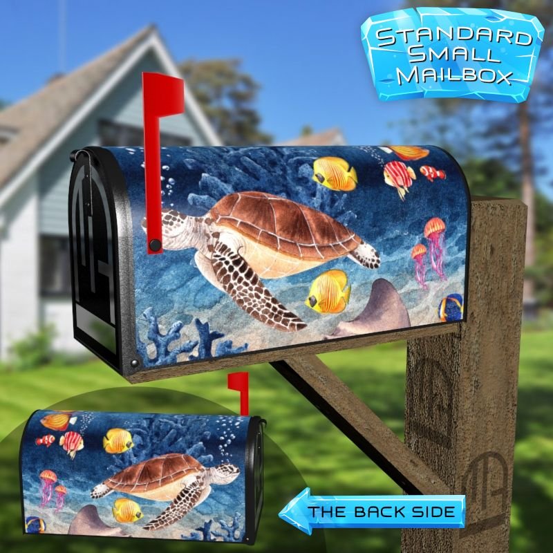 Beautiful Sea Turtle #2 Decorative Rural Farm Mailbox Cover - Image 2