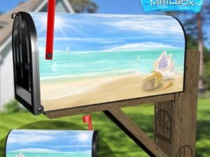 Summer Beach Vacation Decorative Rural Farm Mailbox Cover