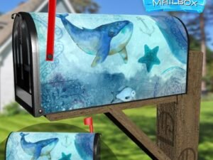 Vintage Underwater Design Decorative Rural Farm Mailbox Cover