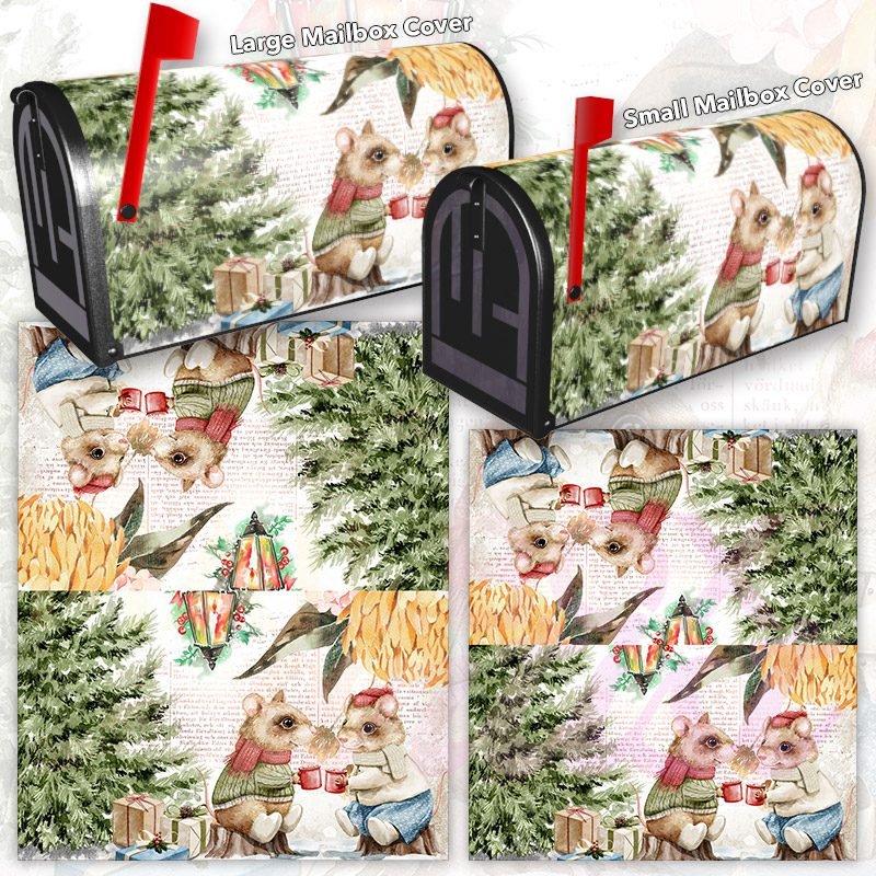 Victorian Christmas Design #2 Decorative Rural Farm Mailbox Cover - Image 3