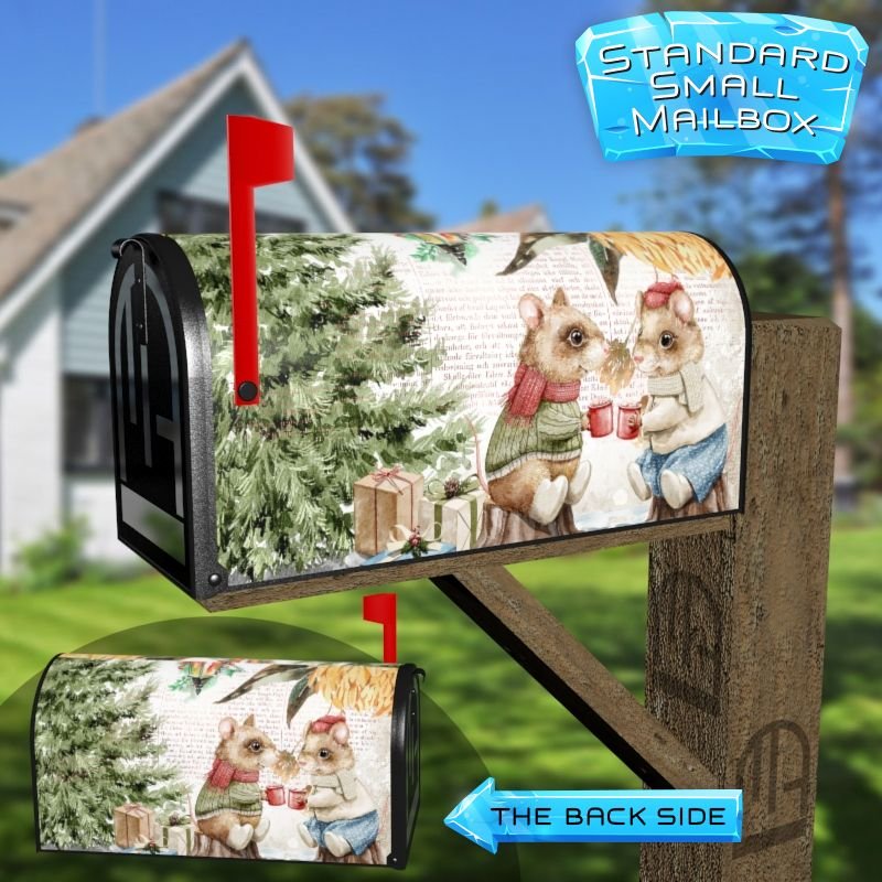 Victorian Christmas Design #2 Decorative Rural Farm Mailbox Cover - Image 2