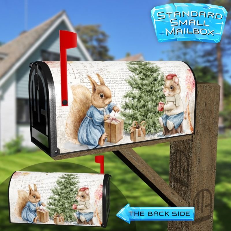 Victorian Christmas Design #3 Decorative Rural Farm Mailbox Cover - Image 2