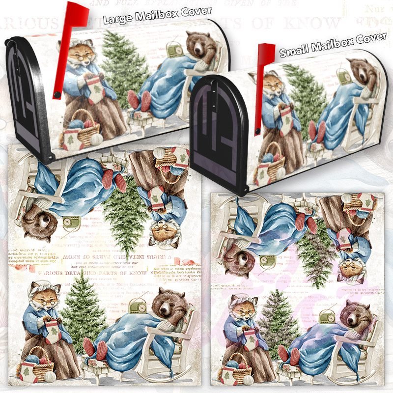 Victorian Christmas Design #4 Decorative Rural Farm Mailbox Cover - Image 3