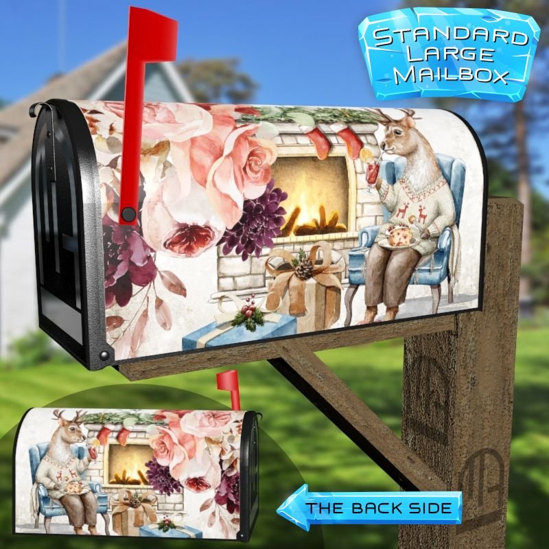 Victorian Christmas Design #5 Decorative Rural Farm Mailbox Cover