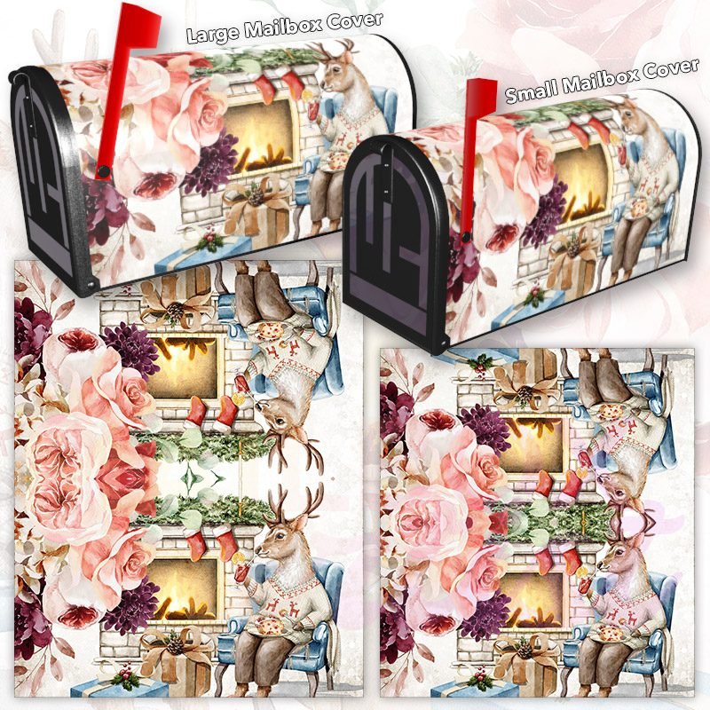 Victorian Christmas Design #5 Decorative Rural Farm Mailbox Cover - Image 3