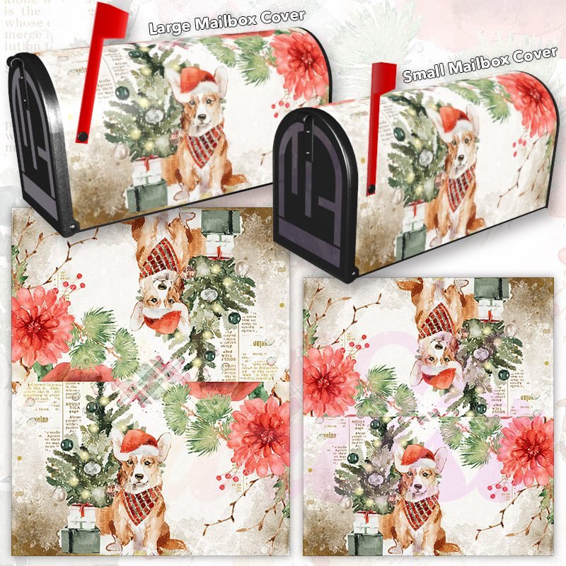 Victorian Christmas Design #7 Decorative Rural Farm Mailbox Cover - Image 3