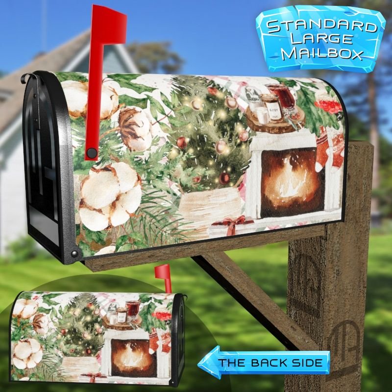 Victorian Christmas Design #8 Decorative Rural Farm Mailbox Cover