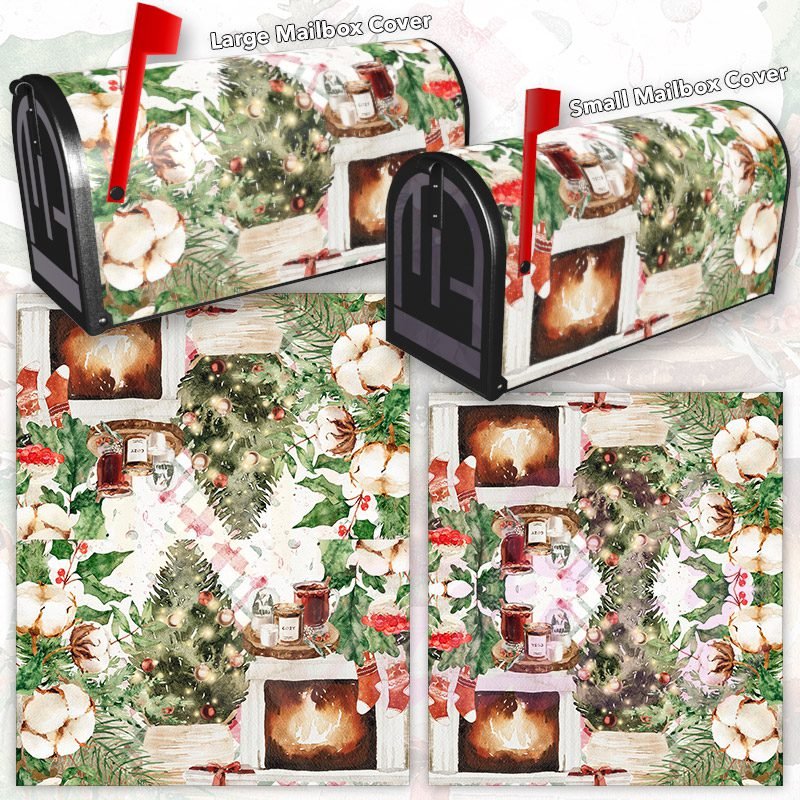 Victorian Christmas Design #8 Decorative Rural Farm Mailbox Cover - Image 3