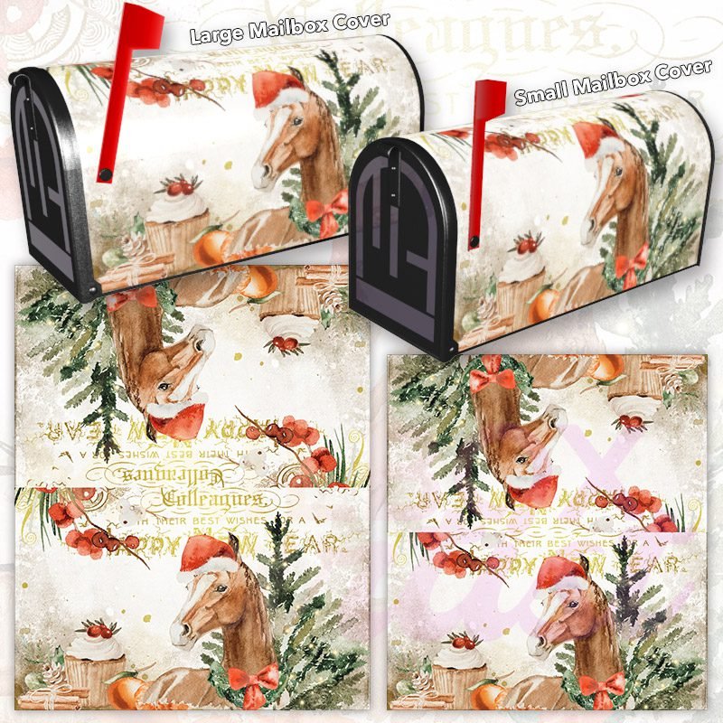 Victorian Christmas Design #9 Decorative Rural Farm Mailbox Cover - Image 3