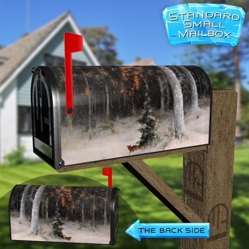 Beautiful Winter Painting #2 Decorative Rural Farm Mailbox Cover - Image 2