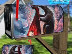 The Maiden and a Bear Decorative Rural Farm Mailbox Cover