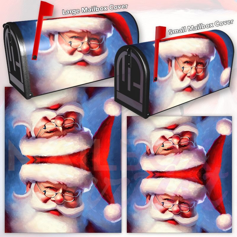 Beautiful Santa Claus Painting #6 Decorative Rural Farm Mailbox Cover - Image 3