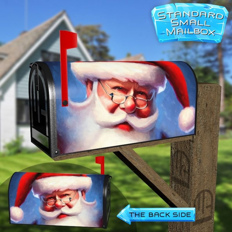 Beautiful Santa Claus Painting #6 Decorative Rural Farm Mailbox Cover - Image 2