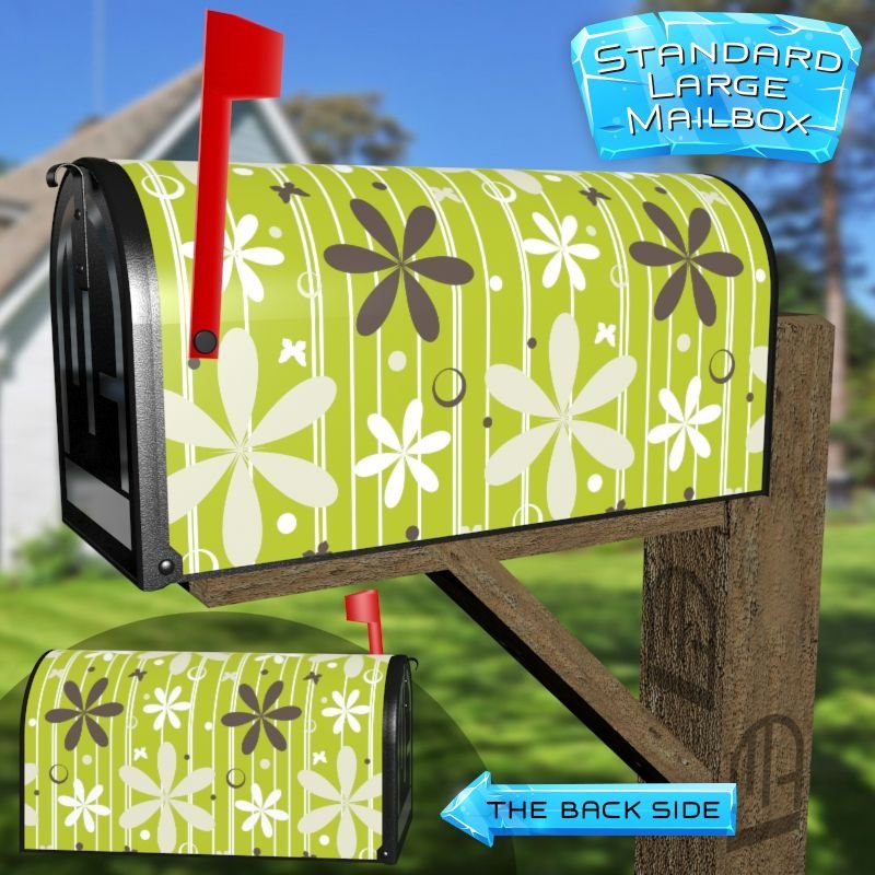 Cute Retro Flowers Decorative Rural Farm Mailbox Cover