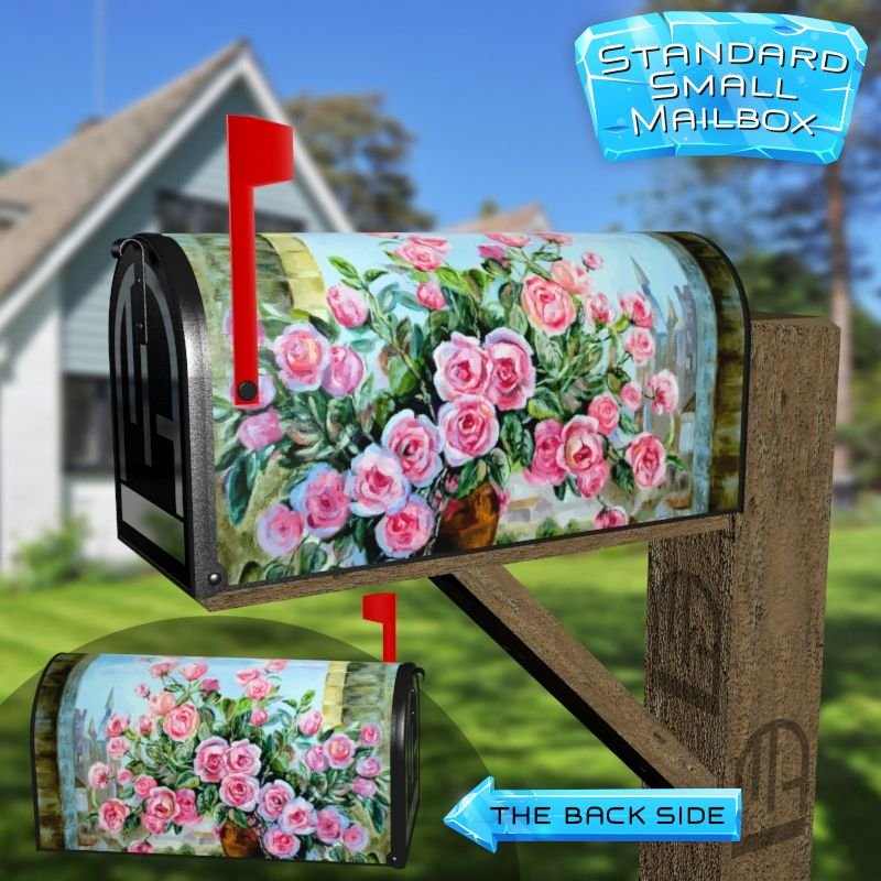 Roses in the Window Decorative Rural Farm Mailbox Cover - Image 2