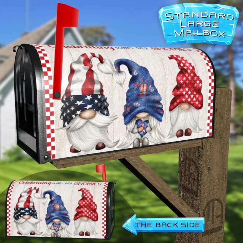 Cute Canadian Gnomes Decorative Rural Farm Mailbox Cover