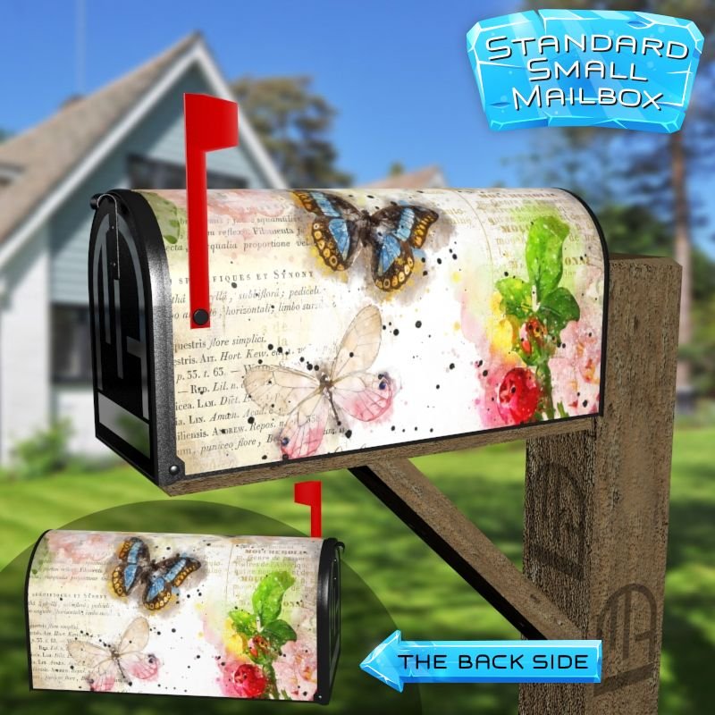 Vintage Butterfly Design #6 Decorative Rural Farm Mailbox Cover - Image 2