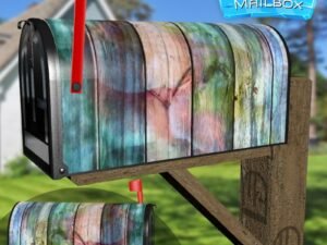 Colorful Wood Design #1 Decorative Rural Farm Mailbox Cover