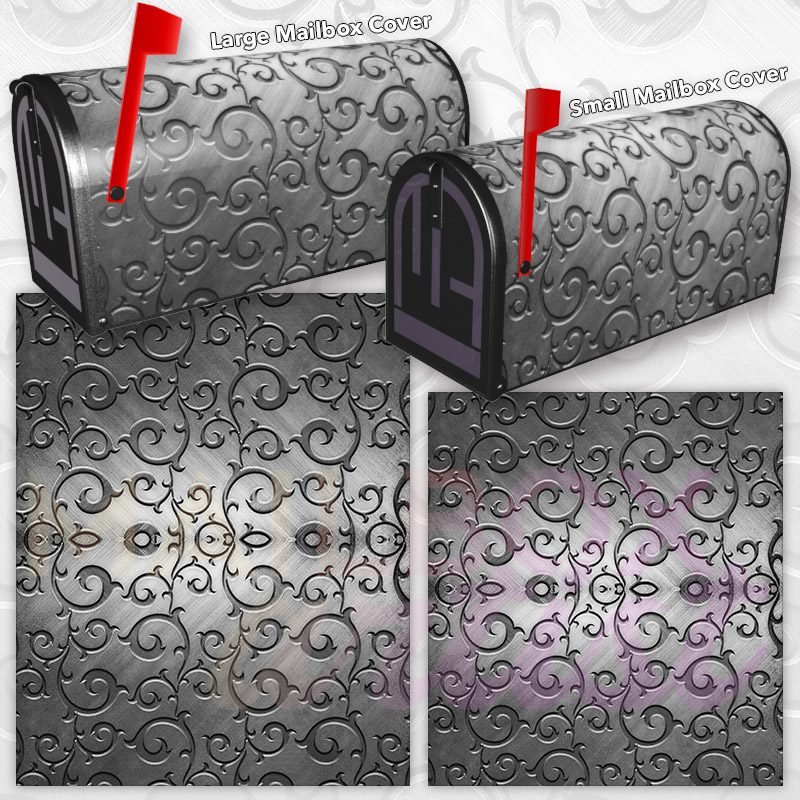 Engraved Dark Flat Design Decorative Rural Farm Mailbox Cover - Image 3