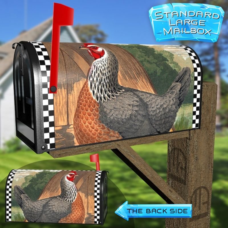 Beautiful Vintage Rooster Decorative Rural Farm Mailbox Cover