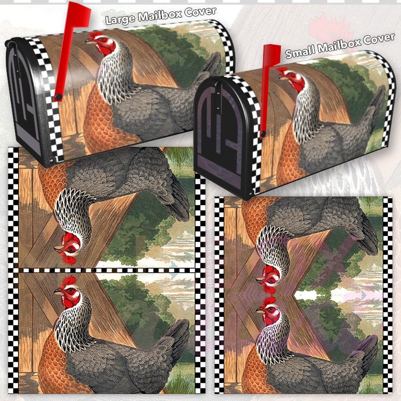 Beautiful Vintage Rooster Decorative Rural Farm Mailbox Cover - Image 3