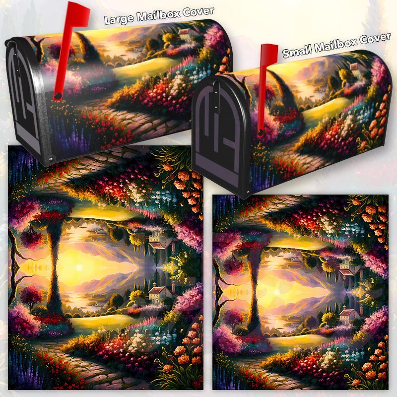 Summer in Tuscany #2 Decorative Rural Farm Mailbox Cover - Image 3