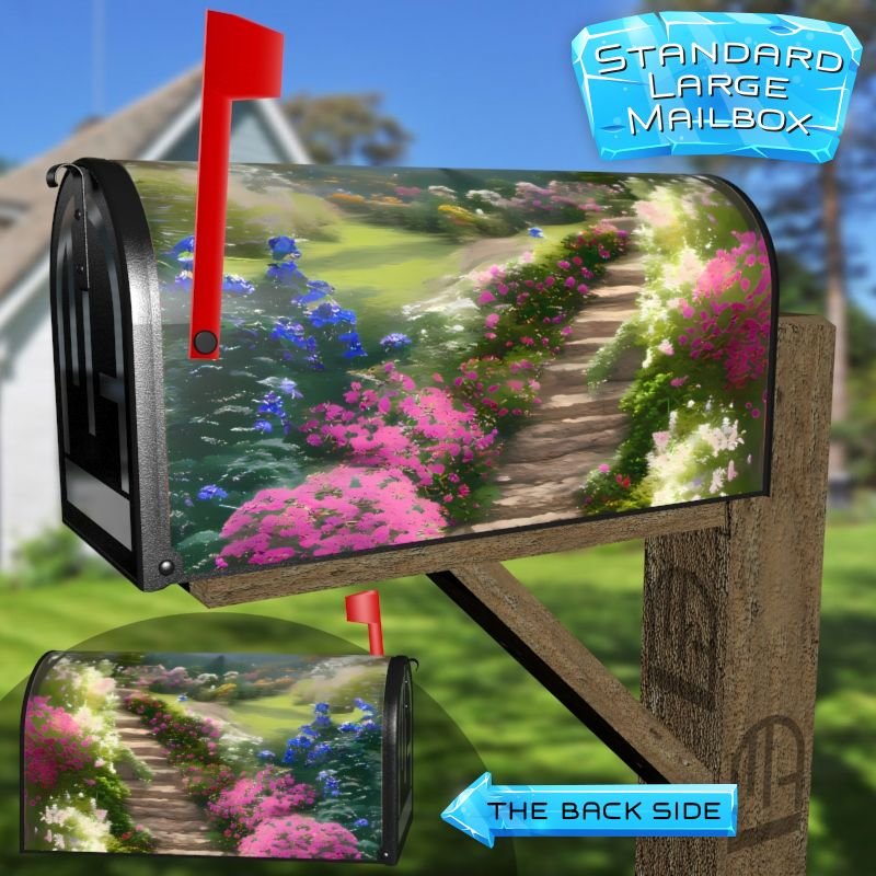 Blooming Summer Staircase Decorative Rural Farm Mailbox Cover