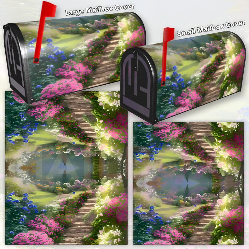 Blooming Summer Staircase Decorative Rural Farm Mailbox Cover - Image 3