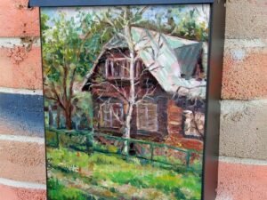 Old Country House at Spring Colonial Mailbox Cover