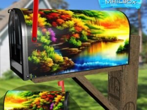The Colors of Summer Decorative Rural Farm Mailbox Cover