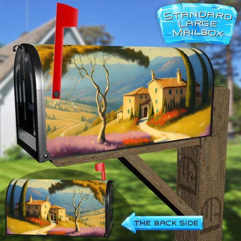 Summer in Tuscany Decorative Rural Farm Mailbox Cover